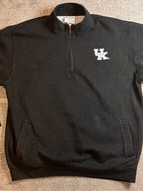 Champion Gray Half-Zip Pullover University of Kentucky logo EUC Athleisure A2-27